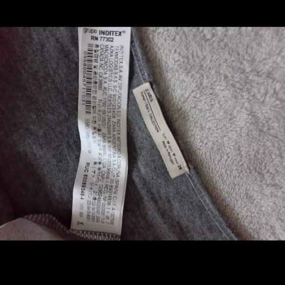 Zara Multicolored Grey Long Sleeve Top sz Medium - Picture 12 of 12